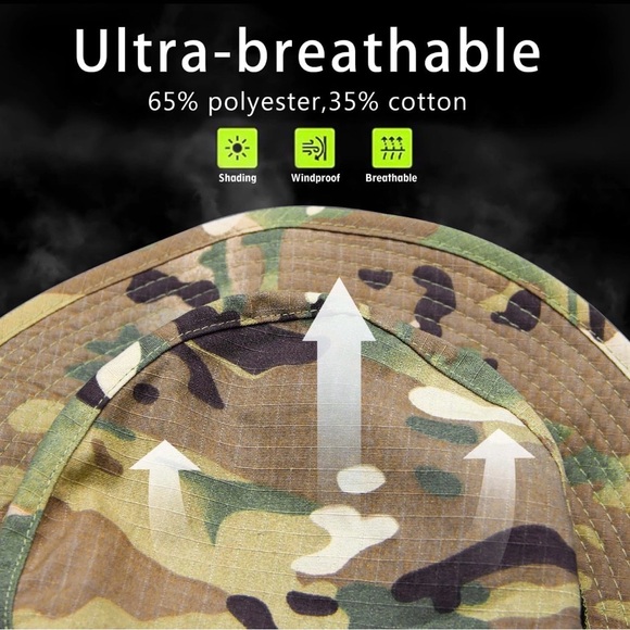 Military Tactical Boonie Hat Men Women, Summer UV Sun Protection Bucket NWOT - Picture 3 of 6